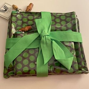 Toss Designs Polka Dot 3-piece pouch set. NWT!